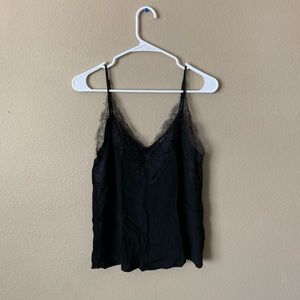 Oysho Black Lacey Tank Sz S